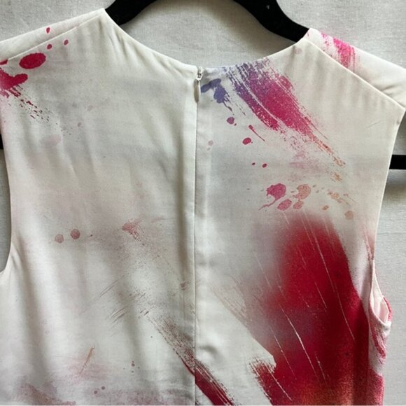 Babaton Aritzia Hopkins Paint Brush Effect Sleeveless Blouse Sz S - Picture 4 of 10